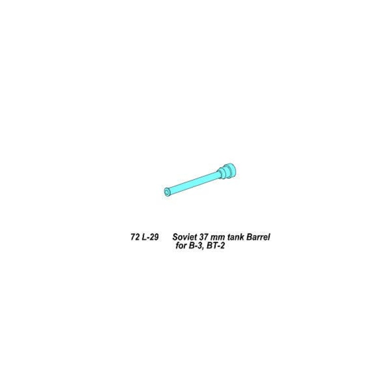 1/72 Soviet 37mm Tank Barrel for B-3, BT-2