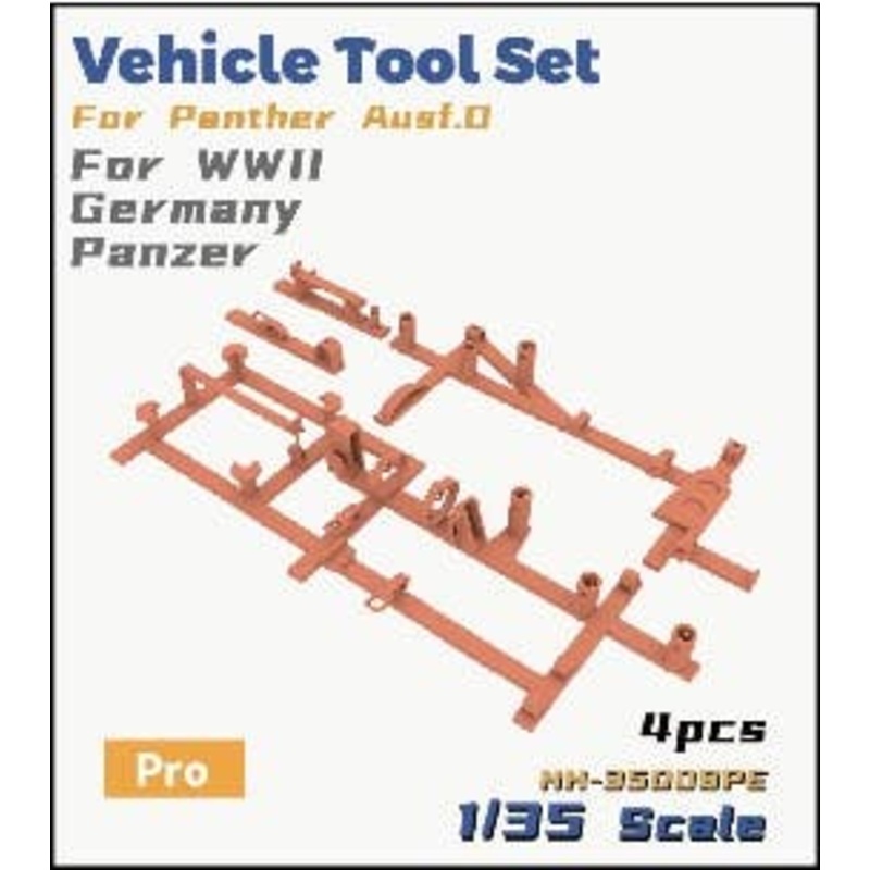 1/35 German Tank Panther D Vehicle Tool Set Pro