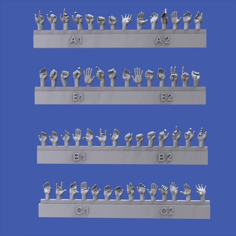 1/48 Assorted hands