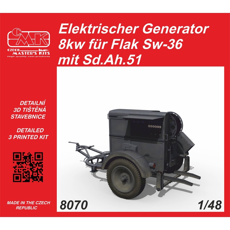 1/48 Elektrischer Generator 8kw fur Flak Sw-36 mit Sd.Ah.51