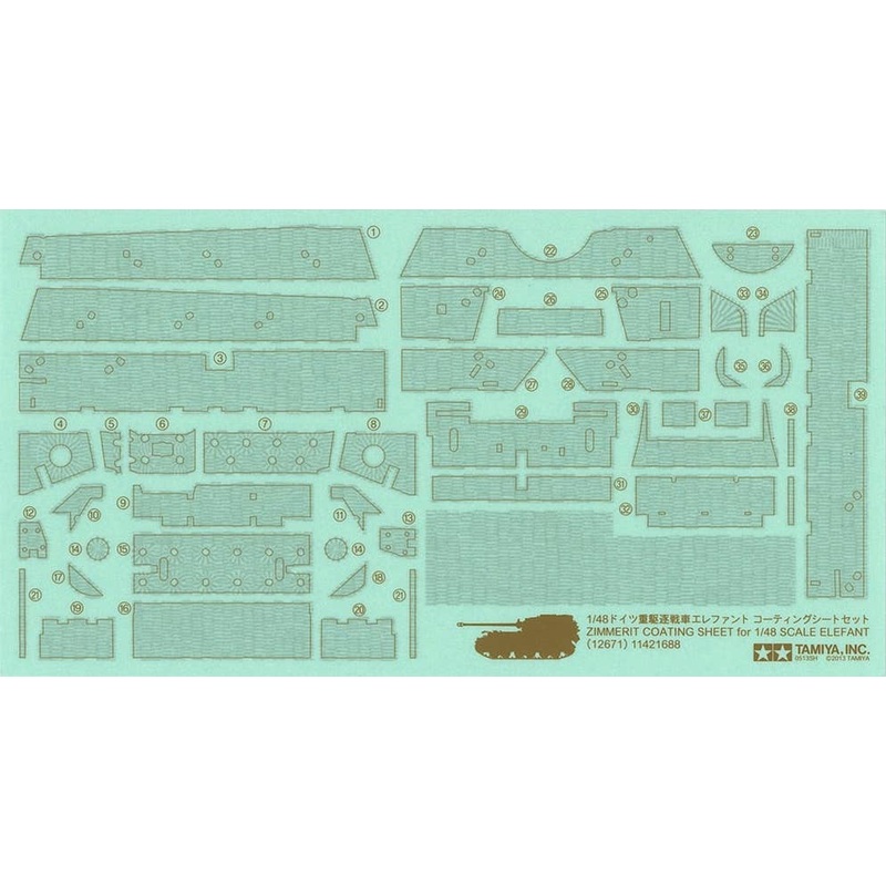 1/48 German Heavy Destroyer Tank Elephant Coating Sheet Set
