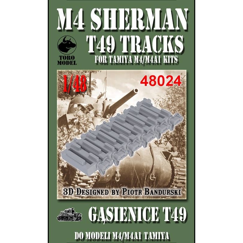 1/48 M4 Sherman T49 Tracks (for Tamiya)