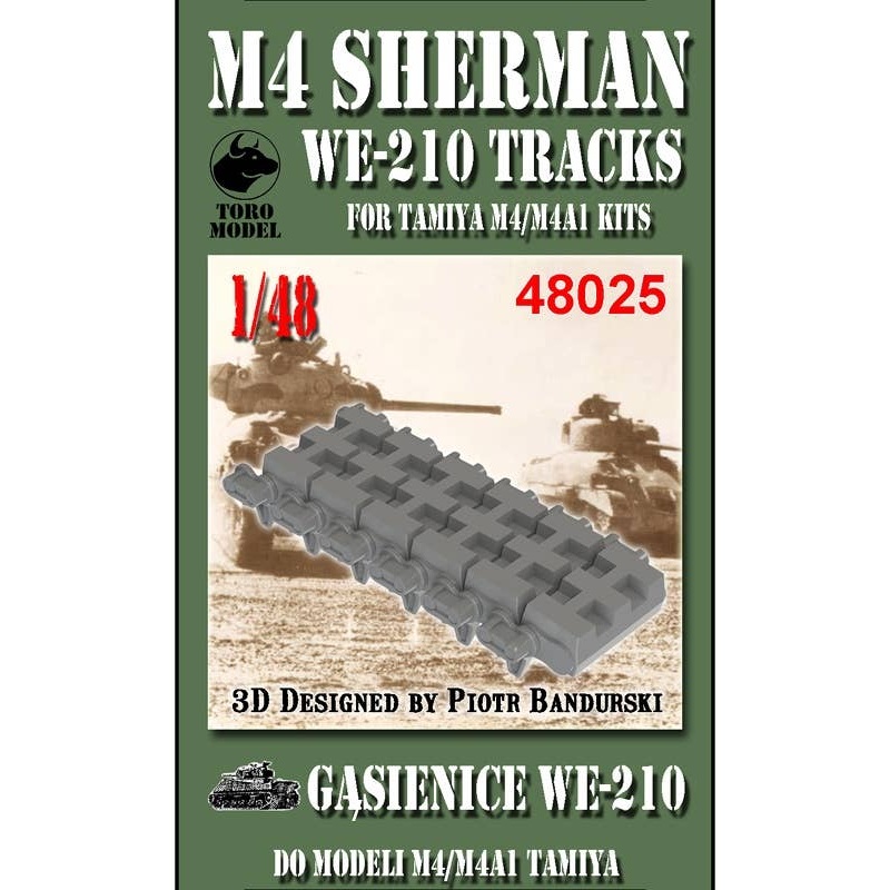 1/48 M4 Sherman WE-210 Tracks (for Tamiya)