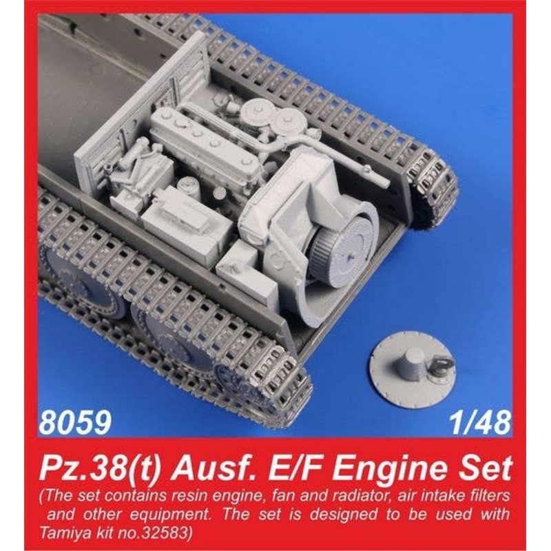 1/48 Pz.38(t) Ausf. E/F Engine Set (for Tamiya)