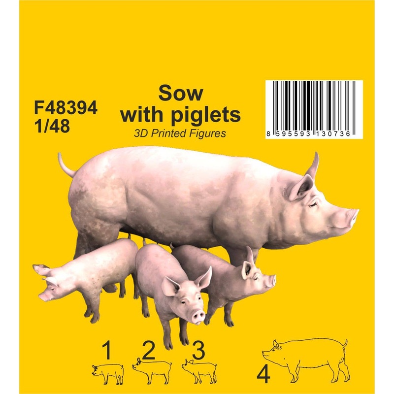 1/48 Sow with piglets