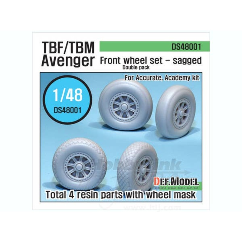 1/48 TBF/TBM Avenger Sagged Wheel Set (for Accurate Miniature & Academy)