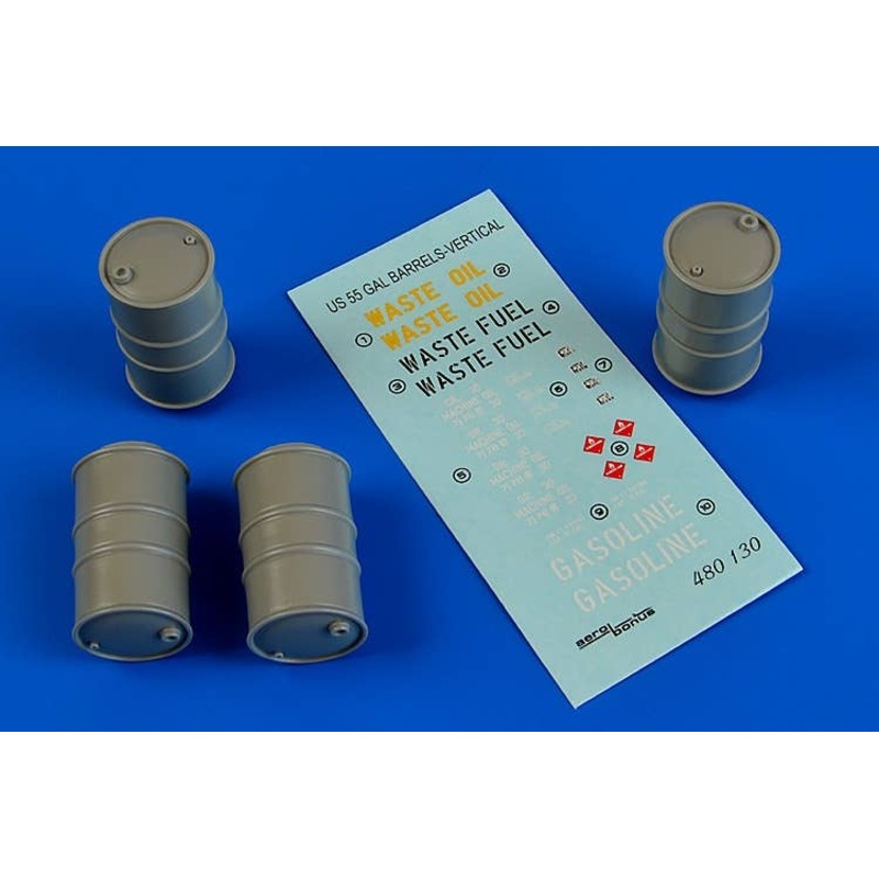 1/48 US 55 Gallon Barrels (Vertical Position)