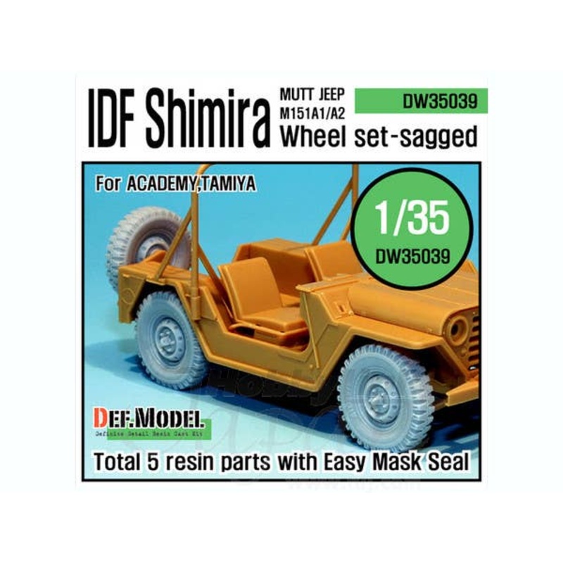 1/35 IDF M151 Shimira Sagged Wheel Set (Academy)