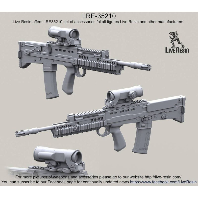 1/35 L85A2 SA80 Assault Rifle w/ Iron Sight & Elcan Specter OS