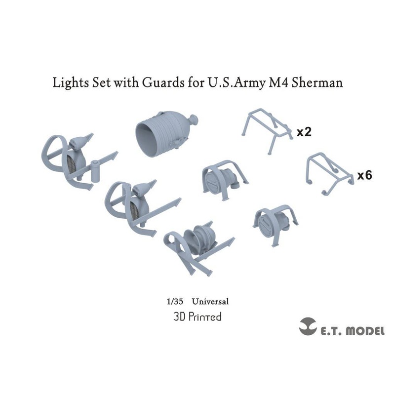 1/35 Lights Set with Guards for U.S.Army M4 Sherman