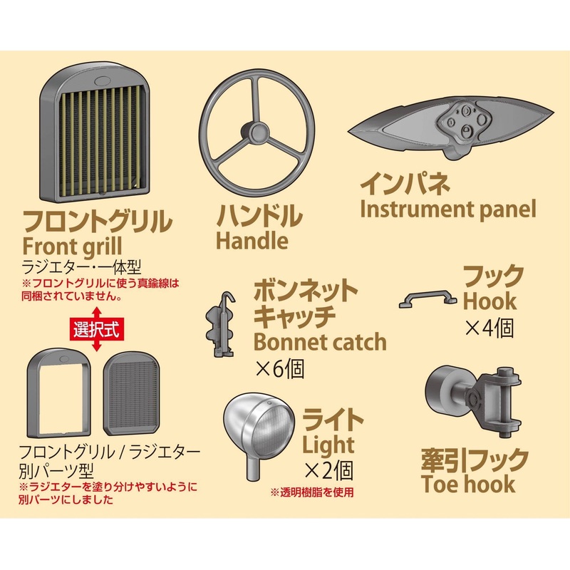 1/35 Russian Field Car GAZ-67 3D Parts Set (for: Tamiya MM35021,35359)