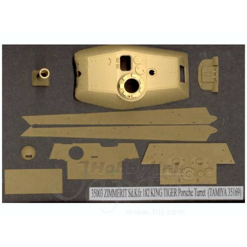 1/35 Sd.Kfz. 182 King Tiger Porsche Turret Zimmerit Set (for Tamiya)