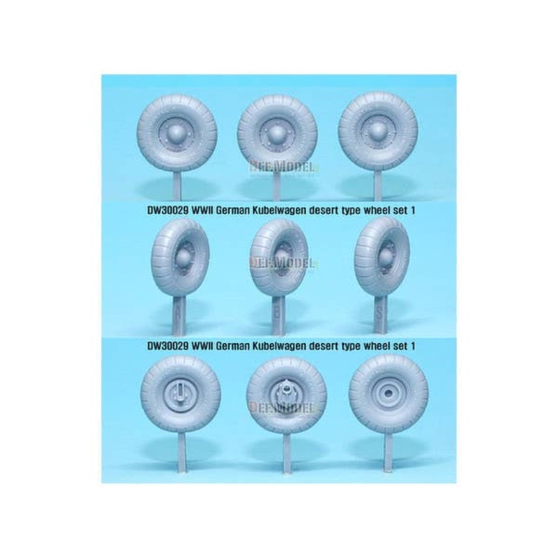 1/35 WWII German VW Desert Type Wheel Set 1 (for Tamiya)