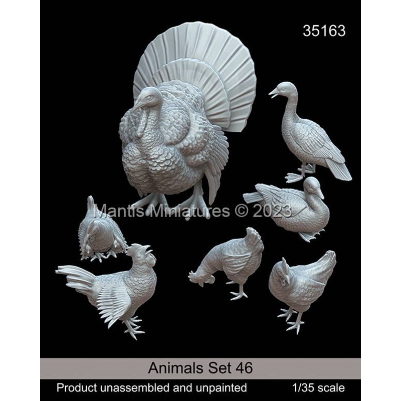 1/35 Animal Set 46 Turkey / Duck / Chicken