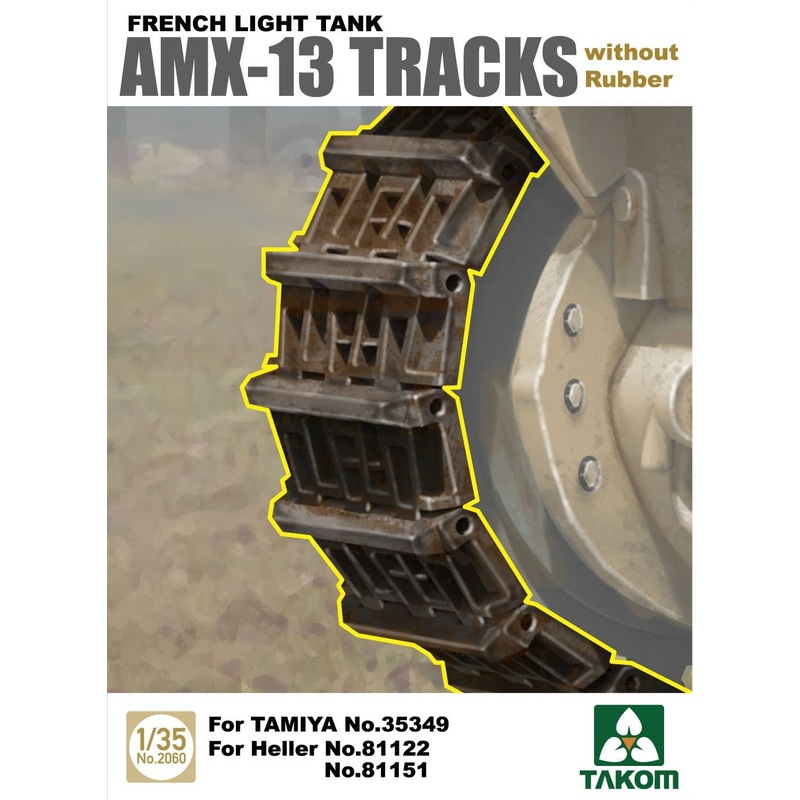 1/35 French Light Tank AMX-13 Tracks without Rubber (Tamiya/Heller)