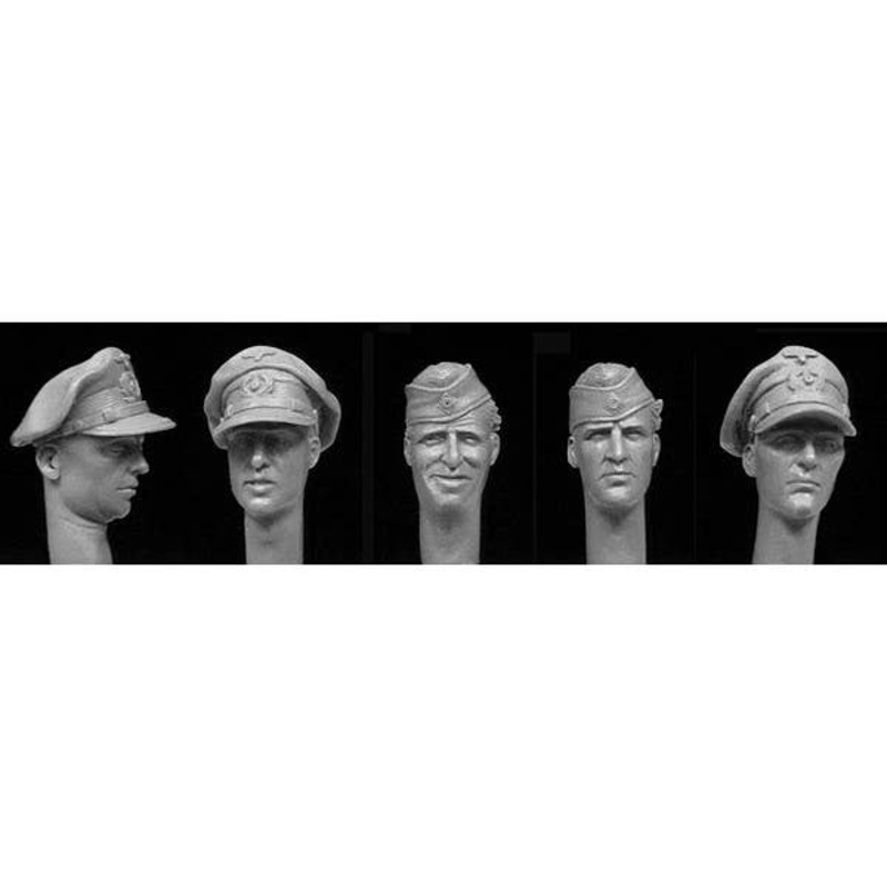 1/35 German Navy 5 Heads WWII (3 Officers, 2 Seamen)