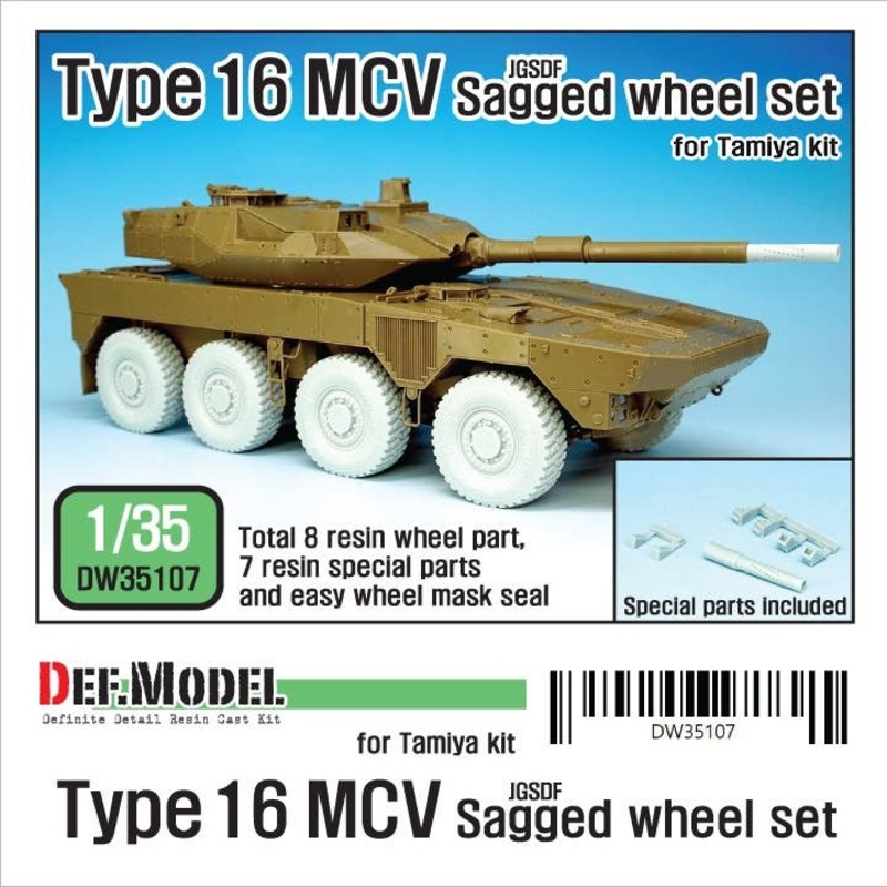 1/35 JGSDF Type-16 MCVSagged Wheel Set for Tamiya