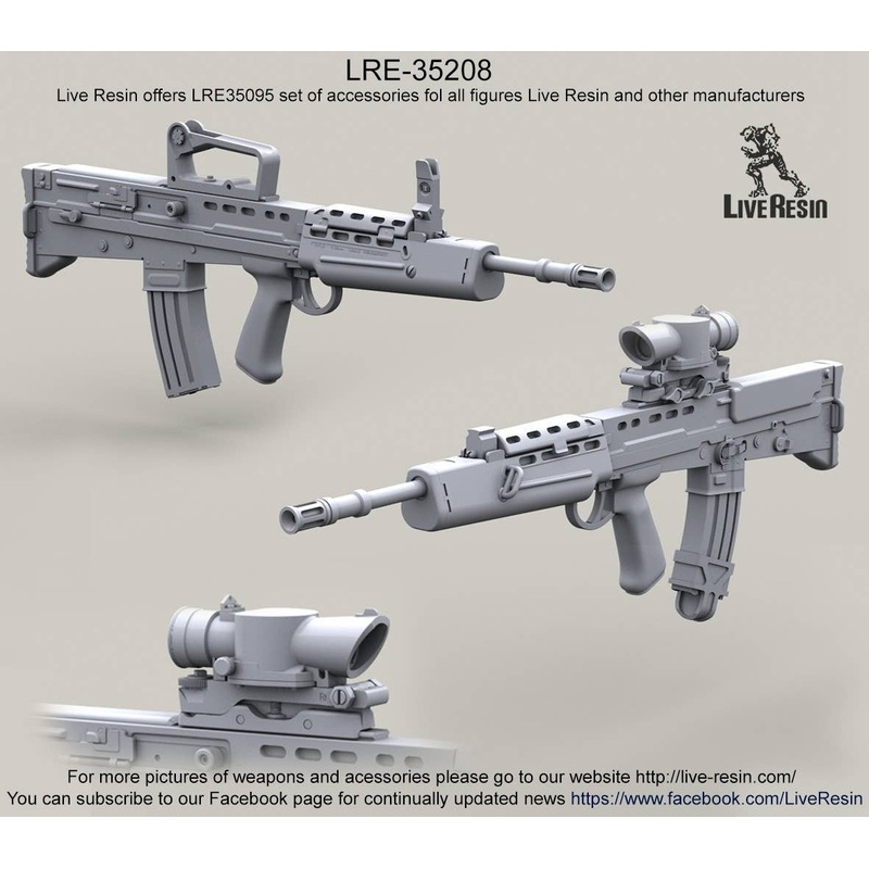 1/35 L85A1 SA80 Assault Rifle w/ Iron Sight & SUSAT Scope
