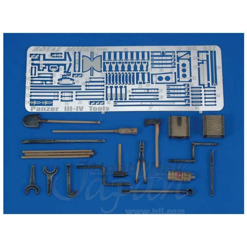 1/35 Pz. III / IV Tools & Holders (WWII)