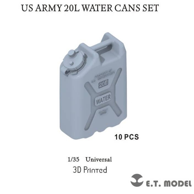 1/35 US Army Drinking Water 20L Resin Jerrycan Set (Compatible with Each Company's Kit)