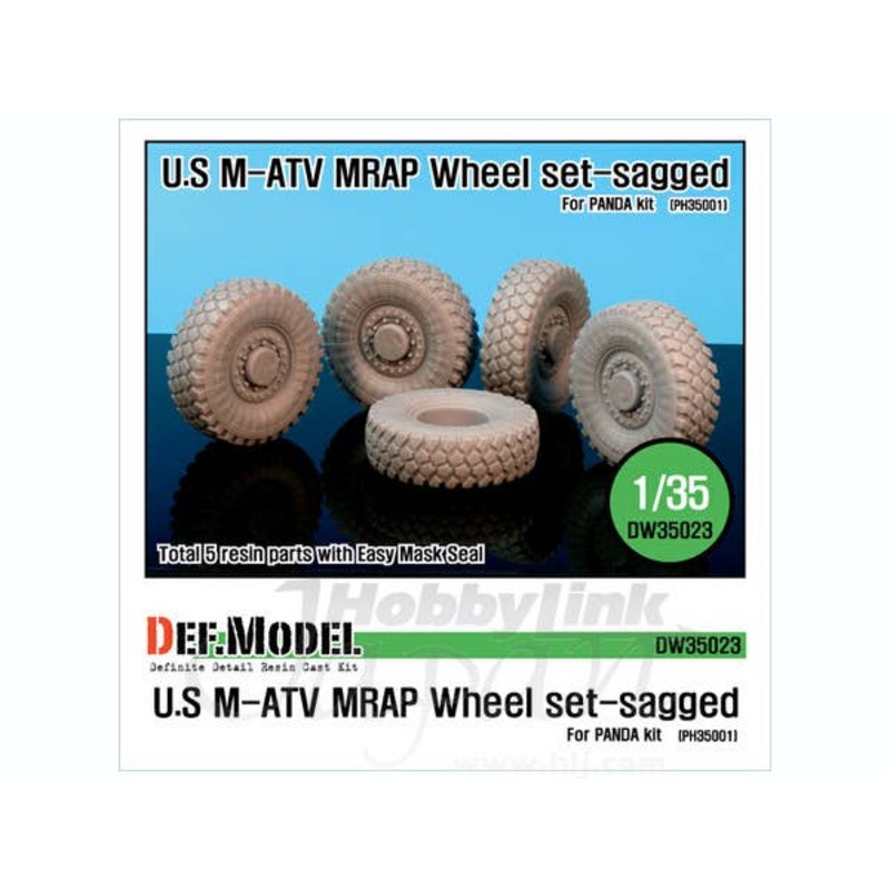 1/35 US M-ATV MRAP Sagged Wheel Set (for Panda Hobby)