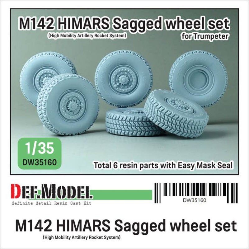 1/35 US M142 HIMARS Sagged wheel set (for Trumpeter)