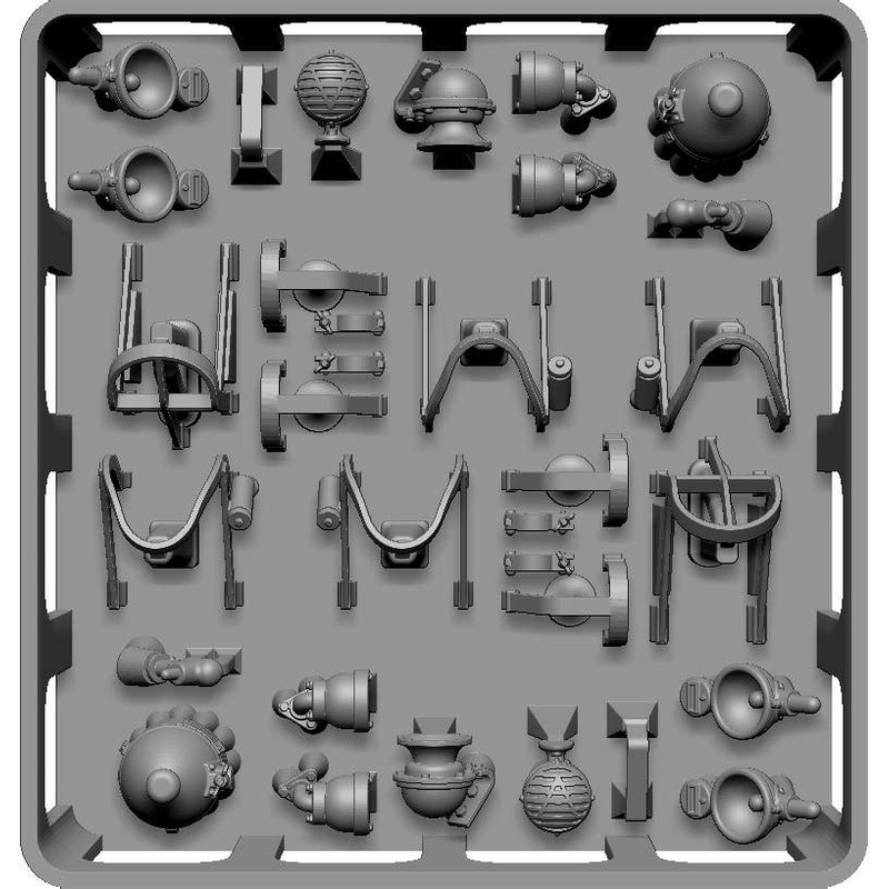1/35 WWII American M4 Sherman Medium Tank Lights & Horn Set (2 units)