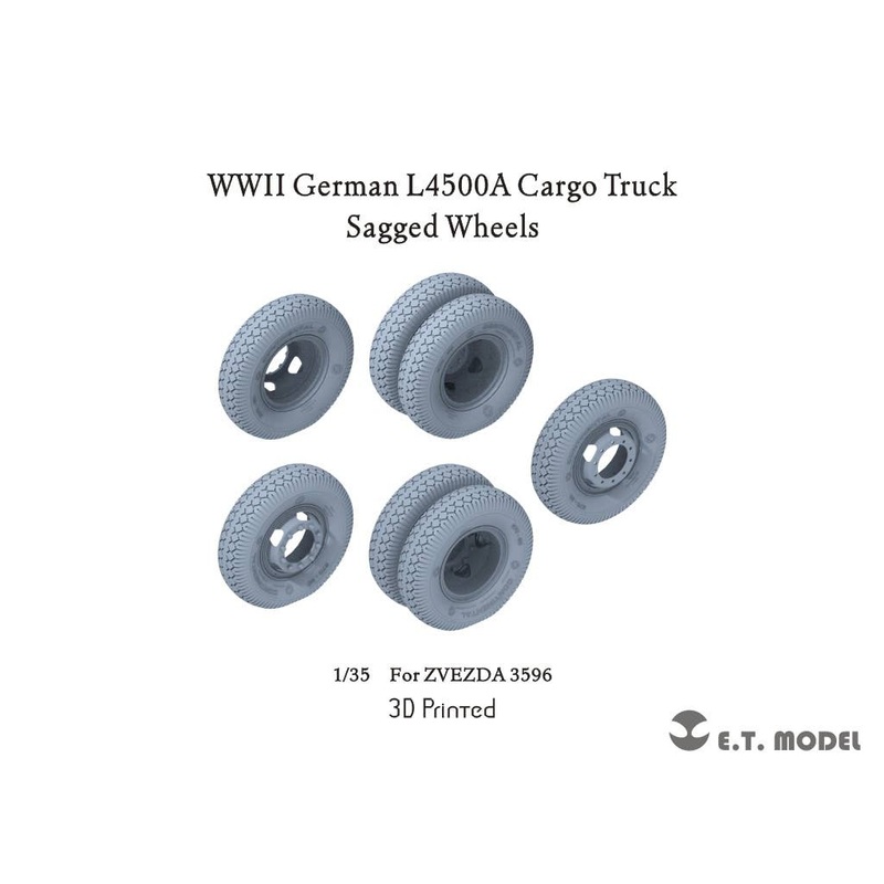 1/35 WWII German L4500A cargo truck with self-weight deformation tire set (for Zvezda 3596)