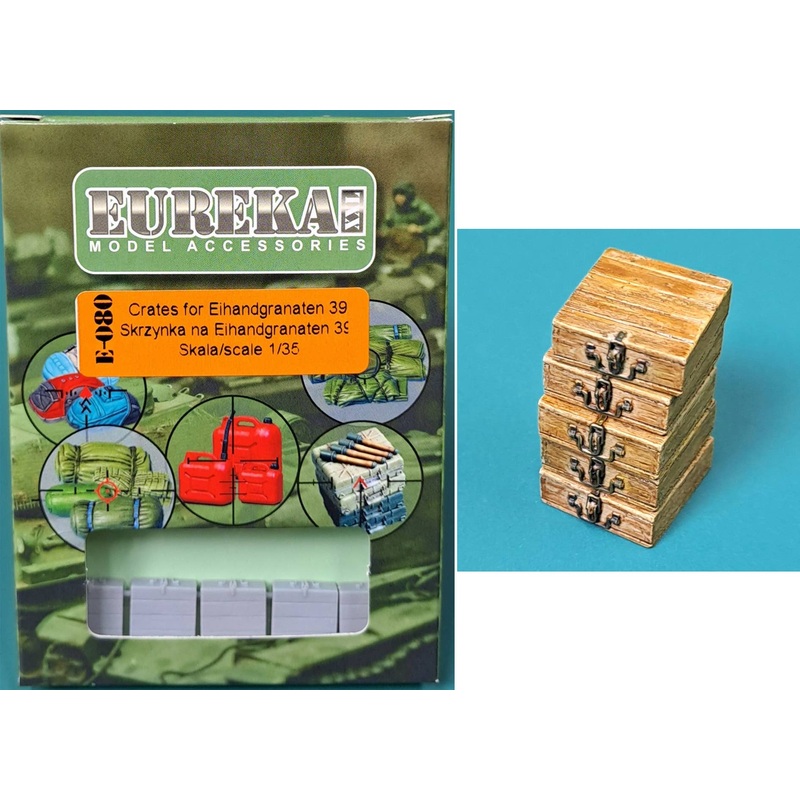 1/35 WWII German M39 Egg-Shaped Grenade 30 Piece Wooden Box Set (5 Pieces)