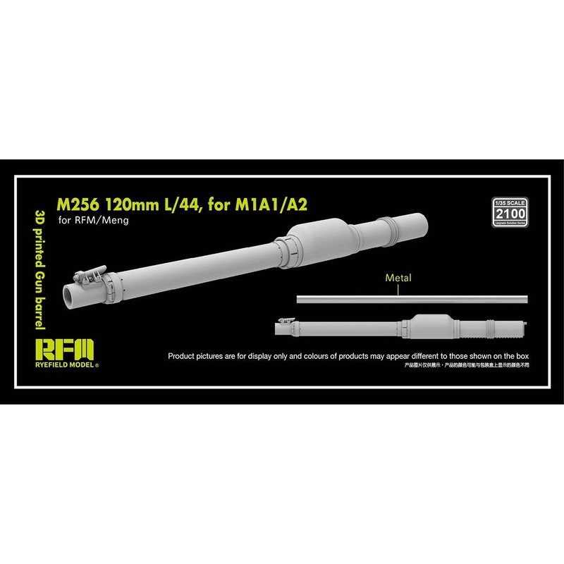 3D Printed Gun Barrel M256 120mm L/44 for M1A1/M1A2 (for RFM/Meng)