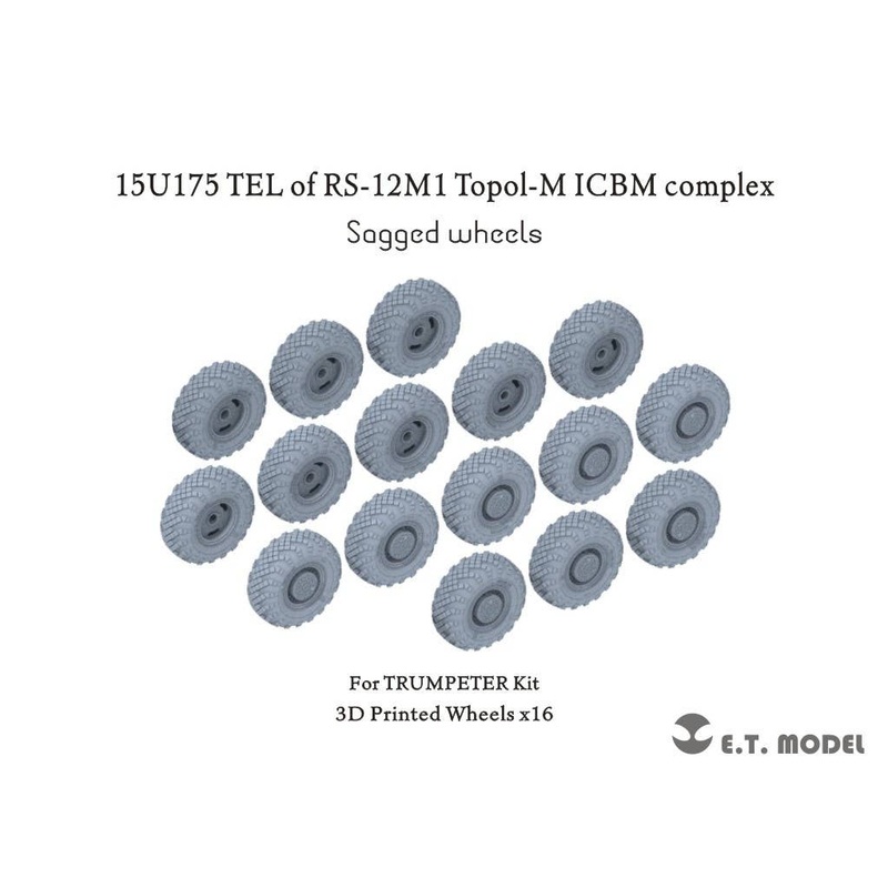 1/35 Current Russian RS-12M Intercontinental Ballistic Missile Self-weight deformable tire for Topol M (for Trumpeter)