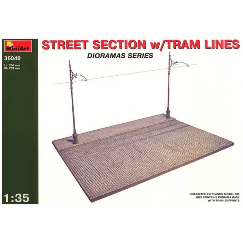 1/35 Street Section w/Tram Lines