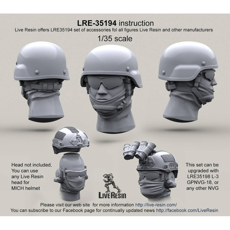 1/35 Uncovered Mich Helmet