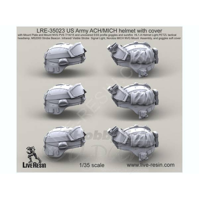1/35 US Army ACH/MICH Helmet with Cover