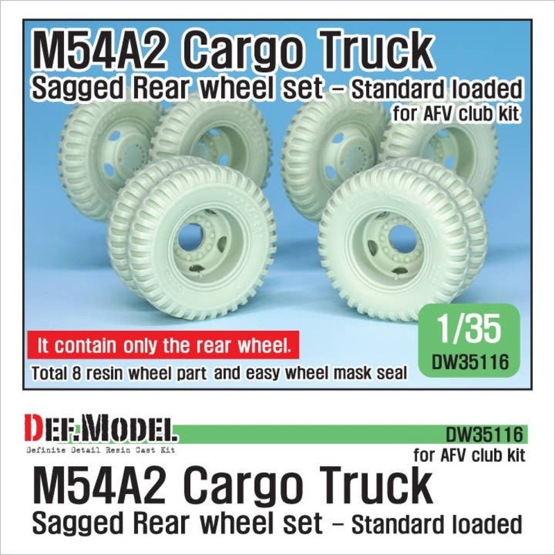 1/35 US M54A2 Cargo Truck Sagged Rear Wheel Set Standard Loaded (for AFV Club)