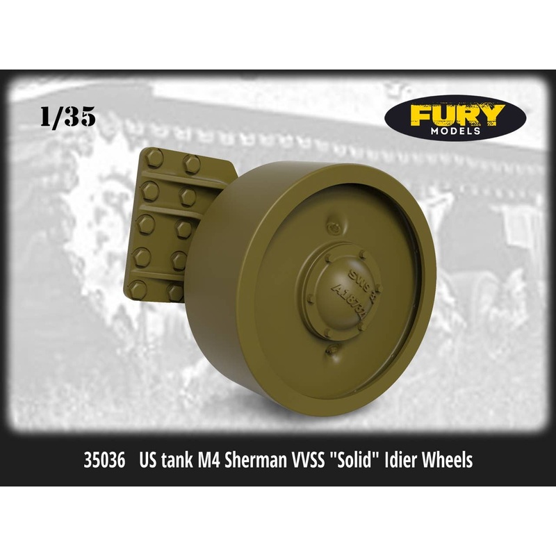 1/35 US Tank M4 Sherman VVSS Solid Idier Wheels