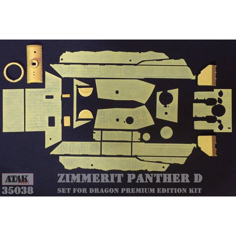 1/35 WWII Germany Zimmerit Set for Panther Tank D (for Dragon 6299)