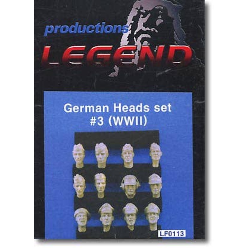 1/35 German Heads Set #3 WWII 12ea