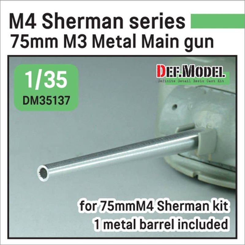 1/35 M4 Sherman 75mm M3 Main gun Metal barrel (for Dragon M4 sherman)