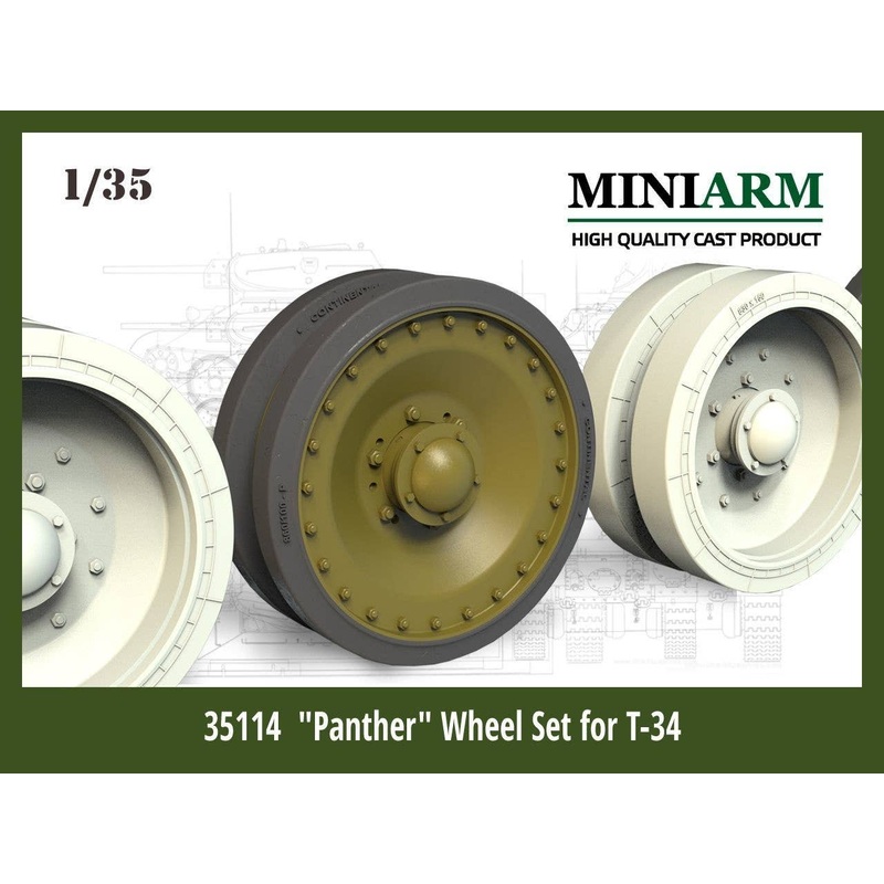 1/35 Panther Wheels Set for T-34 (for Dragon/Zvezda)