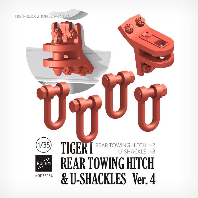 1/35 Rear Towing Hold for WWII German Tiger I Heavy Tank / U-shaped Shackle Set Ver.4