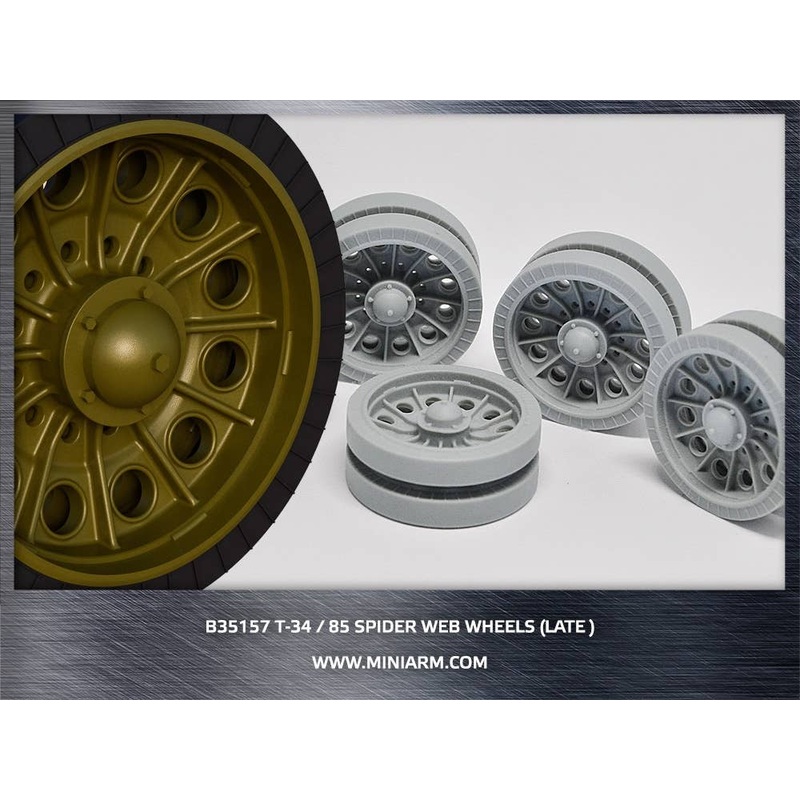 1/35 T-34/76 Late Spider Web Wheel Set (for DML/Zvezda)