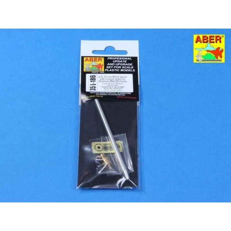 1/35 U.S. 76mm M1A2 barrel with muzzle brake for Sherman M4A3E8 tank (For Tamiya)