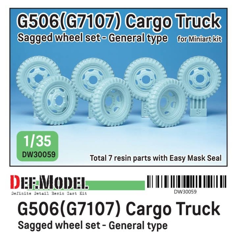 1/35 U.S. G7107(G506) Cargo Truck General Type Wheel Set (for Miniart)