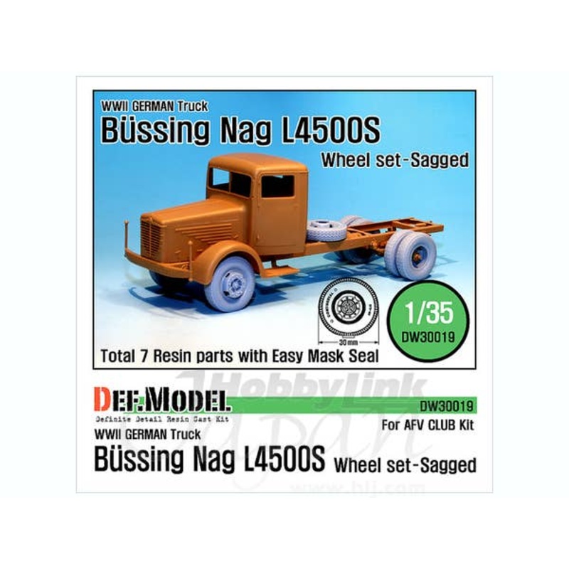 1/35 WW2 German Bussing-NAG L4500S Sagged Wheel Set (AFVclub)