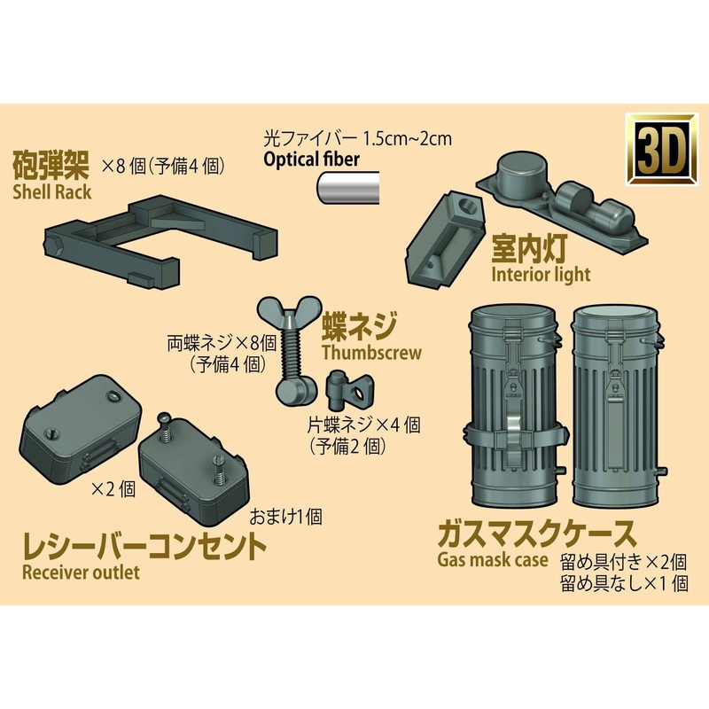 1/35 Nashorn 3D Shell Detail Up Parts Set