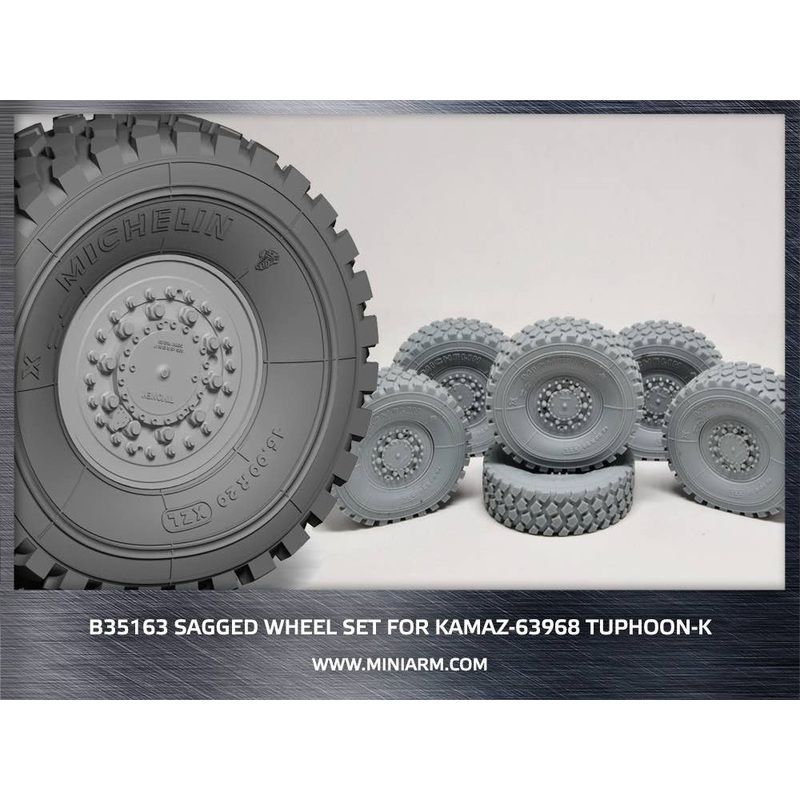 1/35 Sagged Wheel Set for Kamaz-63968 Tuphoon-K