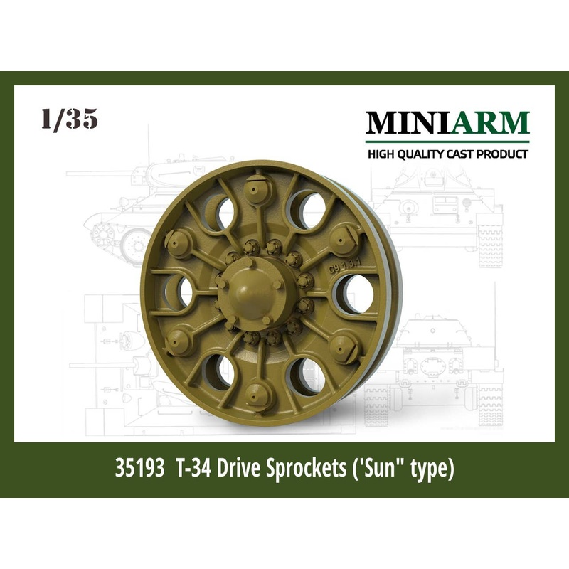 1/35 T-34 Drive Sprockets (Sun Type) (for Dragon/Zvezda/Trumpeter)