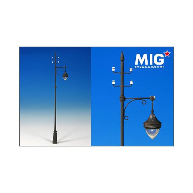 1/35 Tall Lamp with Electrical Rigging & Clear Resin Light