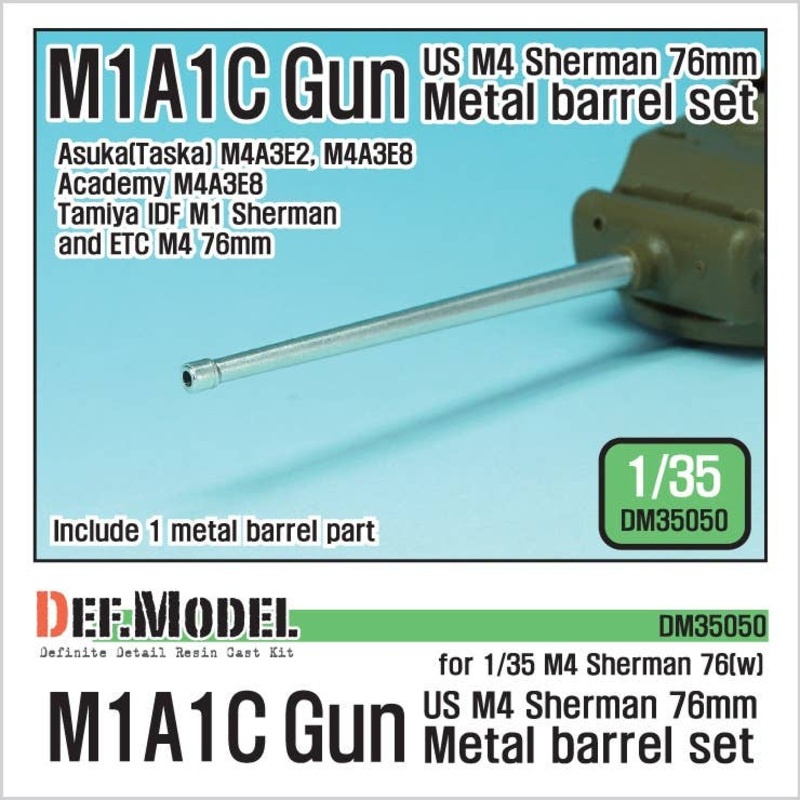 1/35 US M4 Sherman 76mm M1A1C Metal Barrel Set